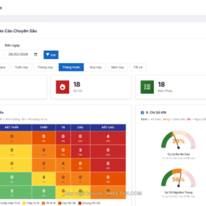 App script quản lý rủi ro cho cá nhân & doanh nghiệp với báo cáo chuẩn định dạng biểu đồ